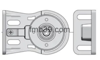 Pour moteurs SOMFY Equerre radiale avec support moteur SOMFY LS40 et embout dia. 8 mm