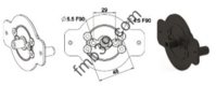 Pour moteurs SOMFY Support ALURENO avec pion pour moteurs de 20 Nm maxi